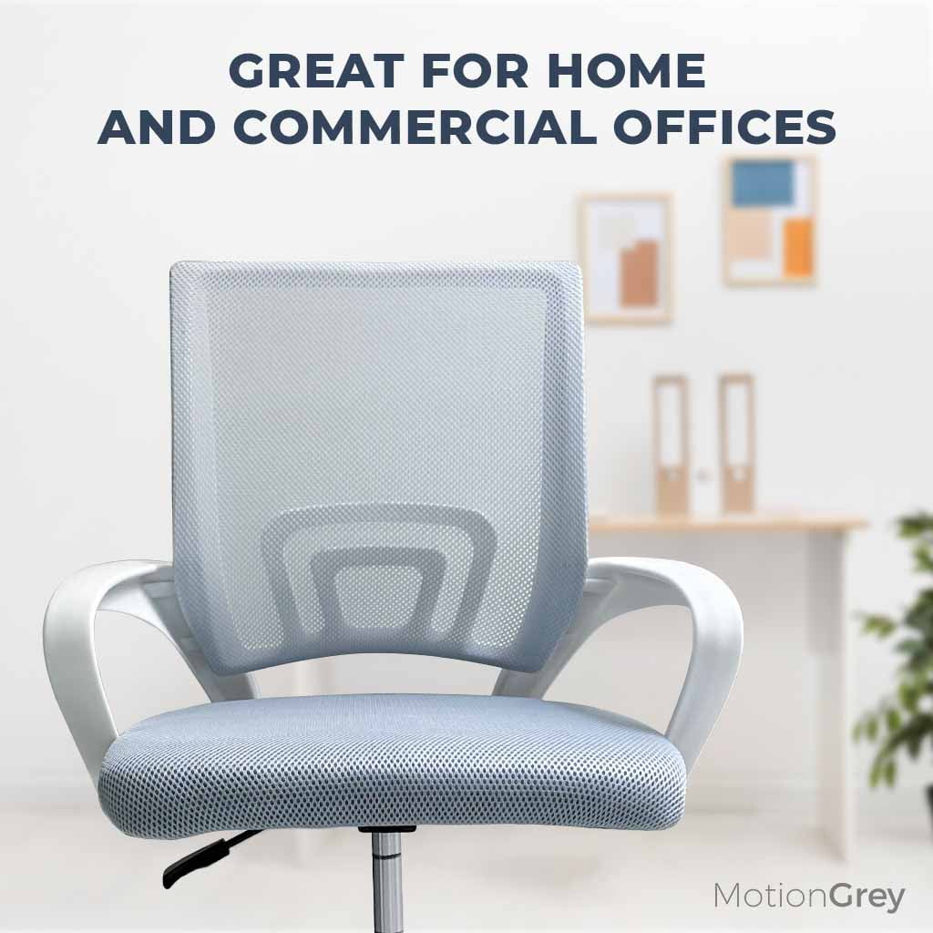 MotionGrey Mesh Series Executive Ergonomic Computer Desk Home Office Chair with Mesh Back White Walmart