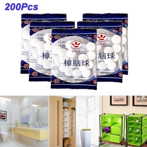 Lot de 200 balles anti-insectes pour vêtements, armoire, protection contre les insectes