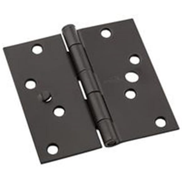 National Hardware 7197650 Square Corner Door Hinge Security, Oil-Rubbed Bronze - 5 in.