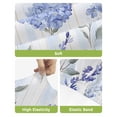 thumbnail image 4 of Hydrangea Leaves Bar Stool Covers Set of 6, Blue Striped Botanical Floral Stretch Washable Bar Chair Covers with Backs, Removable Pub Counter Height Chair Cover for Kitchen Dining Room Cafe, 4 of 7