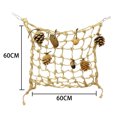 thumbnail image 2 of Flmtop Pet Bird Parrot Nut Pine Cone Mesh Hanging Cage Swing Play Chew Interactive Toy, 2 of 9