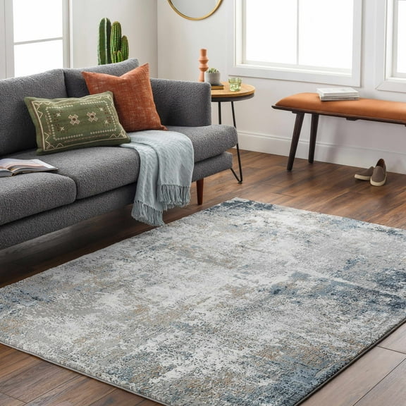 Hauteloom Dolan Living Room, Bedroom Area Rug - Gray, Black - 4' x 6'