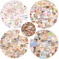 thumbnail image 2 of 1000 pegatinas de dibujos animados de osos coreanos, lindas pegatinas decorativas con forma de corazón para niñas, pegatinas para maletas y teléfonos, 2 of 6