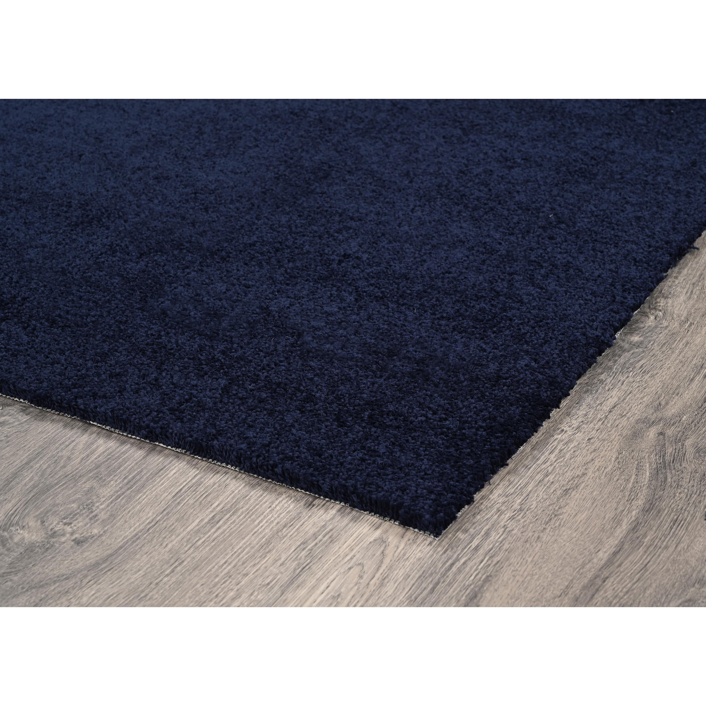 Garland Rug Gramercy Washable Polypropylene Navy Bathroom Carpet, 5' x 6'