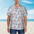 thumbnail image 4 of Haiem Unicorn DoingYoga Printed Hawaiian Shirt for Men - Men’s Casual Beach Summer Shirts - Stretch Fabric with Modern Fit-Small, 4 of 9