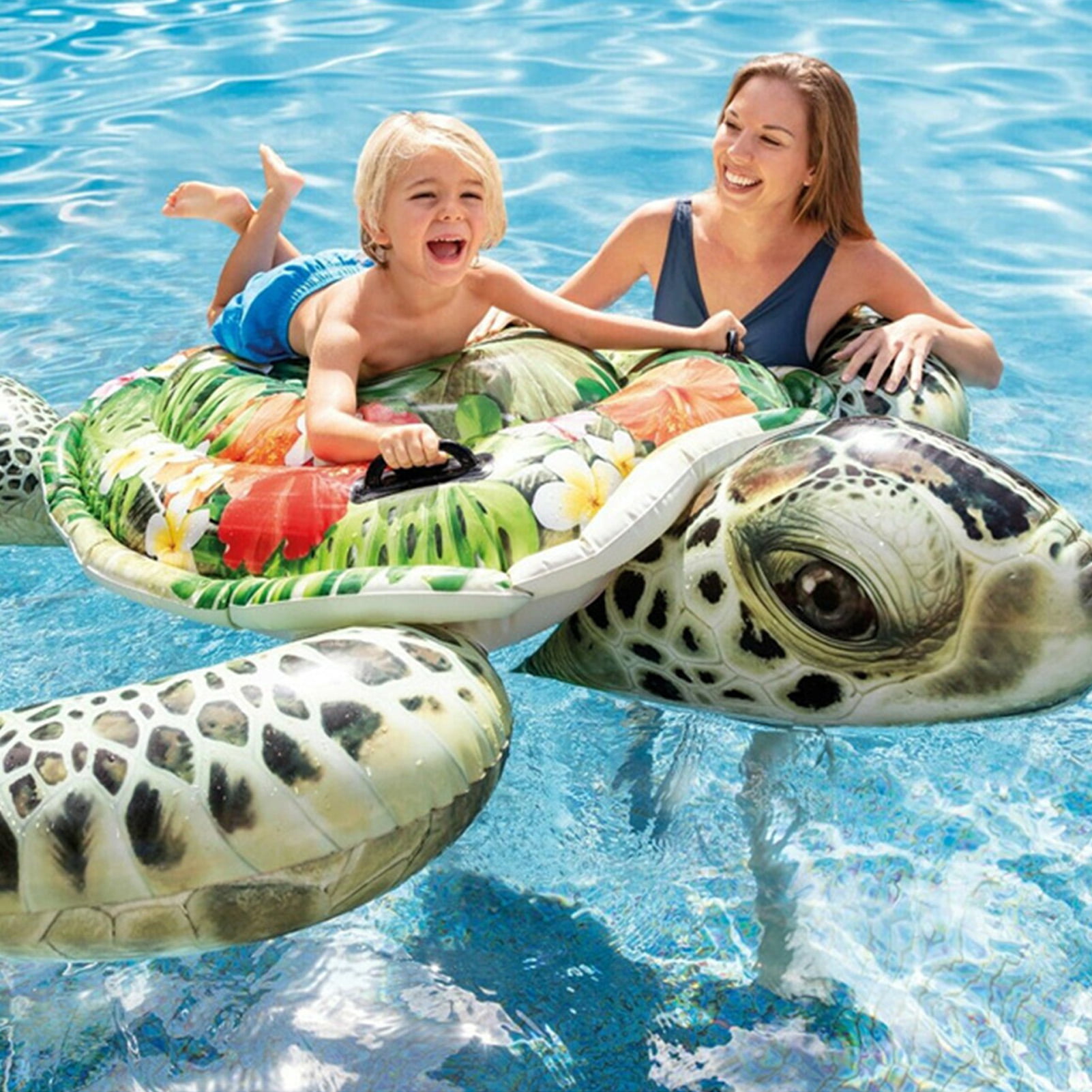 Lil Sea Turtle Ride On Inflatable Kids Swimming Pool Float Raft Beach toy blowup 