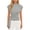 Gray, variant on Staron Women's V-Neck Short Sleeve Top Casual Blouse Fold Bandage Wrap Pullover Basic Comfy Shirt, Army Green M