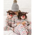 thumbnail image 3 of Viworld Family Christmas Pajamas Matching Sets Christmas Elk Printed Plaid Pattern Sleepwear Christmas Pajamas Nightwear Pajamas PJS Set, 3 of 6