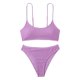 thumbnail image 5 of Bikini Mujer Traje de Baño Conjunto de Bikini Acanalado Para Mujer, Traje de Baño de Dos Piezas Con Textura En El Cuello, Tankini, Cómodo y Elegante, Ropa de Playa, 5 of 6