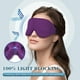 thumbnail image 2 of 3D Sleep Mask for Side Sleeper, Light Blocking Sleeping Eye Mask for Women Men, Contoured Cup Night Blindfold, Luxury Eye Cover Eye Shade with Adjustable Strap for Travel, Nap, Purple, 2 of 5