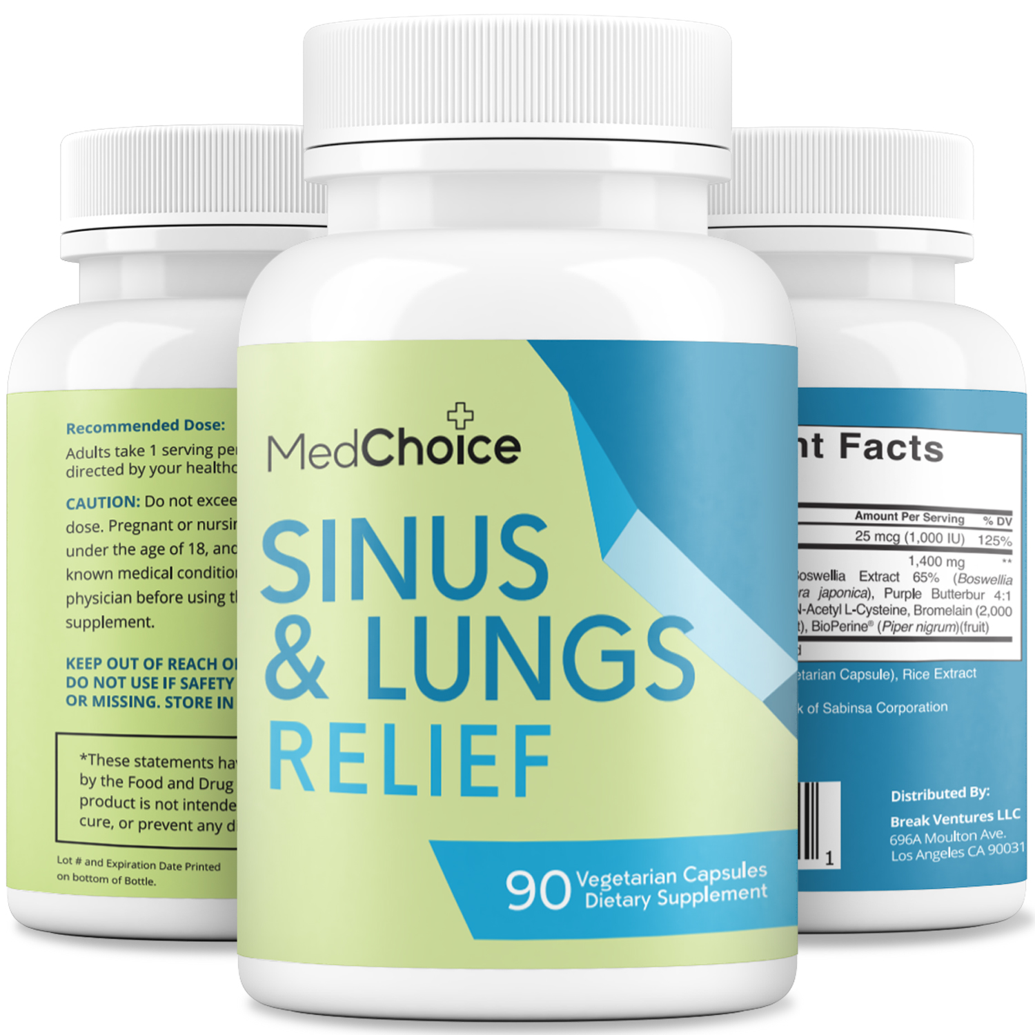 Medchoice Sinus Lung Supplement 90ct For Congestion Relief Walmart Com Walmart Com
