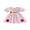 Pink, variant on Cenuakty Kids Girls Back to School Dress Apple Pencil School Bus Embroidery Doll Collar Short Sleeve Dress Toddler Summer Casual Dress