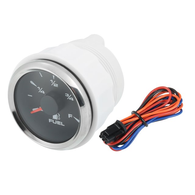 Indicador de nivel de Combustible Unique Bargains 52 mm Tono plateado Negro