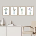 thumbnail image 3 of PixonSign Framed Wall Art Forest Plants Flowers in Glass Vases Posters, Set of 4 Classic Vintage Floral Canvas Prints, Retro Nature Botanical Prints Wall Décor for Home Decor - 11"x14" Natural, 3 of 5
