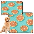 thumbnail image 2 of Qxltty Halved Orange Pattern Cat litter Pads Pet Set of 3 Diaper Mats Center Anti-leakage Layer Absorbent Soft and Comfortable, 2 of 7