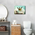 thumbnail image 6 of HFDF Sea Turtle Wall Art Kids Bathroom Wall Decor Teal Turtle Bathtub Picture Nursery Room Watercolor Funny Ocean Animal Canvas Poster Coastal Nautical Artwork Nursery Decorations 16x12inch Framed, 6 of 6