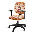 thumbnail image 3 of Chririnla Autumn Cat Maple Leaf 2 Piece Sets Office Chair Covers for Armchair Stretchable Soft Office Computer Chair Seat Covers Polyester Fabric Office Computer Chair Covers, 3 of 8