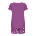 thumbnail image 5 of TaTaai Women's Random Print Lounge Set 2025 Summer Short Sleeve Round Neck Top and Shorts with Pockets Tie Side Casual Home Daily Gift, 5 of 6