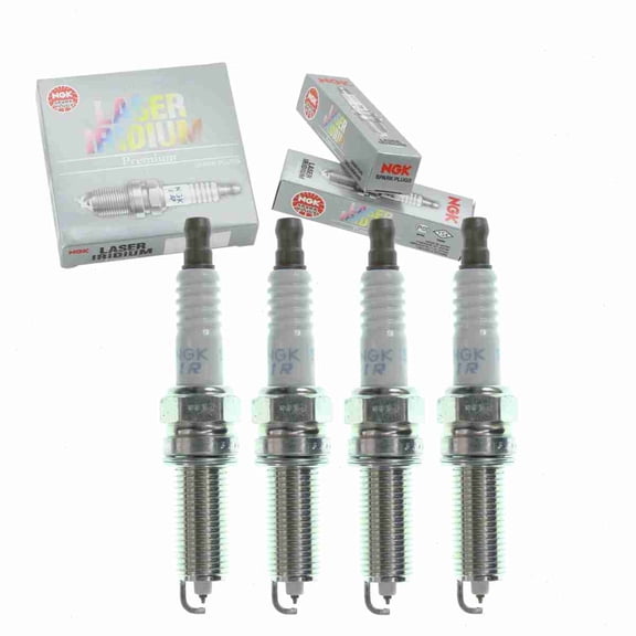 4 pc NGK 91568 Laser Iridium Spark Plugs for 1884608060 Ignition Wire Secondary Fits select: 2013-2014 HYUNDAI VELOSTER, 2014-2016 KIA FORTE