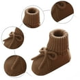 thumbnail image 6 of enyan Shoes for Toddler Boys Boys Girls Socks Shoes Toddler Warmthe Floor Socks Non Slip Prewalker Shoes(Coffee,2.5), 6 of 7