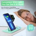 thumbnail image 6 of Cshidworld Wireless Charger, 18W 3 in 1 Wireless Charging Station for iPhone 17 16e 15 14 13 12 Pro, Fast Charger Stand for iWatch SE 9-11 6-8 2-5, AirPods 4/3/2/Pro, Samsung Galaxy Seires (Green), 6 of 9