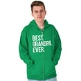 thumbnail image 5 of Best Grandpa Ever Grandfather Poppop Zip Hoodie Sweatshirt Men Brisco Brands S, 5 of 6