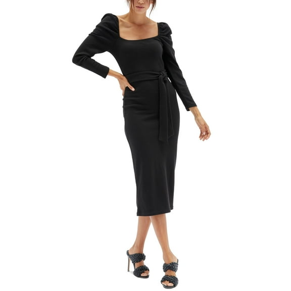 MINKPINK Womens Roshni Puff-Sleeve Midi Dress;Small