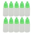 thumbnail image 1 of 50 Uds. Botella de líquido para ojos de 10ml contenedor de gotas para los ojos vacío exprimible portátil con tapa verde, 1 of 14