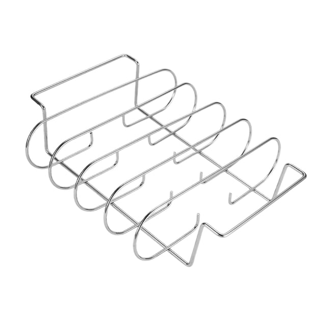 Barbacoa sin estante de costilla de costillas de acero de acero de acero para cocinar incluso accesorios multifuncionales 10.2x12.4x2.8 pulgadas