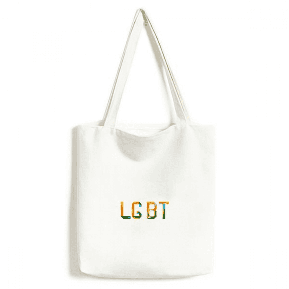Colorful LGBT Rainbow Tote Canvas Bag Shopping Satchel Casual Handbag