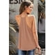 thumbnail image 1 of ABPHQTO Camiseta sin mangas con espalda cruzada para mujer Khaki Bold Beautiful, 1 of 5