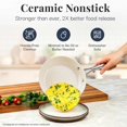 thumbnail image 4 of Gotham Steel 10" Hammered Ceramic Nonstick Fry Pan – Cream, Dishwasher Safe, Induction Compatible, 4 of 8