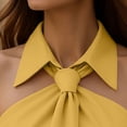 thumbnail image 6 of WMTBSRSW Womens Elegant Halter Tops Dressy Casual Tank Top Off Shoulder Business Work Shirts Yellow Medium, 6 of 8