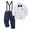 White, variant on Toddler Boy Dress Suit Clothes Sets Bowtie Dress Shirt Suspender Easter Outfit Toddler Boy Newborn Boy Outfits 12-18 Months