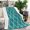 Blue, variant on Teal Geometric Quatrefoil Pattern Blanket,Comfortable Soft Flannel Throw Blanket,All Season,Warm Lightweight Blankets for Sofa Bed Couch Living Room Chair,30"x40"