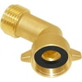 3/4" GHT Garden Hose 45Degree Elbow Brass Connector with Washers for