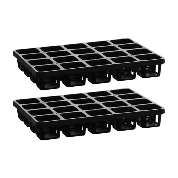 PTOOTP 2Ud Rack Para Macetas De Germinación Con Profesional Y Material Plástico Resistente Negro
