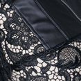 thumbnail image 4 of Corsé gótico Steampunk para mujer, vestido con cordones y cremallera en la espalda, corpiño de piel sintética Punk, lencería de talla grande, 4 of 5