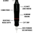 thumbnail image 3 of Javelin X Tattoo Pen & Permanent makeup Rotary Machine Cartridge Liner Shader (Obsidian Black), 3 of 3