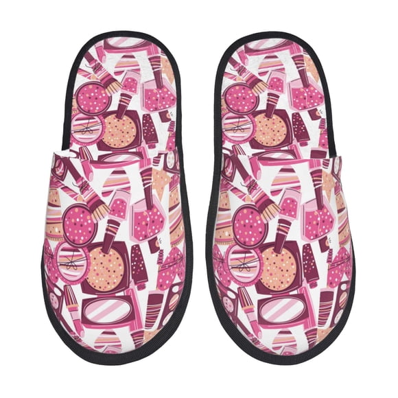 Fotbe Cute Girl Pantuflas Peludas para Mujer con Estampado, Zapatillas de Peluche, Zapatos de Invierno para Casa, Uso Interior y Exterior-Medium