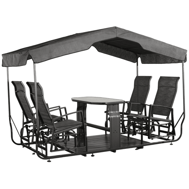 Sojag Charcoal Houston 4Seater Glider Swing