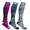 Space Dye Purple/Aqua/Grey, variant on Compression Performance Socks Improved Circulation & Support for Men and Women, 3 Pack