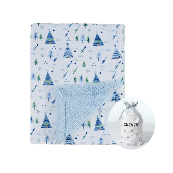 Manta para bebé CREVENT, bonita, acogedora y cálida, 75 x 100 cm