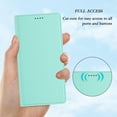 thumbnail image 5 of ELEHOLD Case for iPhone 16e, RFID Wallet Phone Case with Magnetic Closure, TPU + Faux Leather Cover Built-in Stand,Mint, 5 of 6