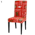 thumbnail image 1 of PENGXIANG Housse de Chaise Extensible Confortable Toucher Polyester Motif Élément de Noël Housse de Chaise pour la Maison, 1 of 8