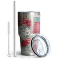 thumbnail image 2 of 30oz Pioneer Flower Tumblers Stainless Steel Tumbler with Lid and Straw,Vacuum Insulated Double Wall Travel Tumbler Cups Mug with Cleaning Brush for Coffee,Tea, 2 of 7