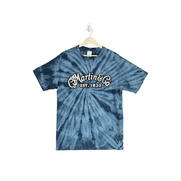 Martin 18CM0168 Blue Tie-Dye Guitar T-Shirt, Small