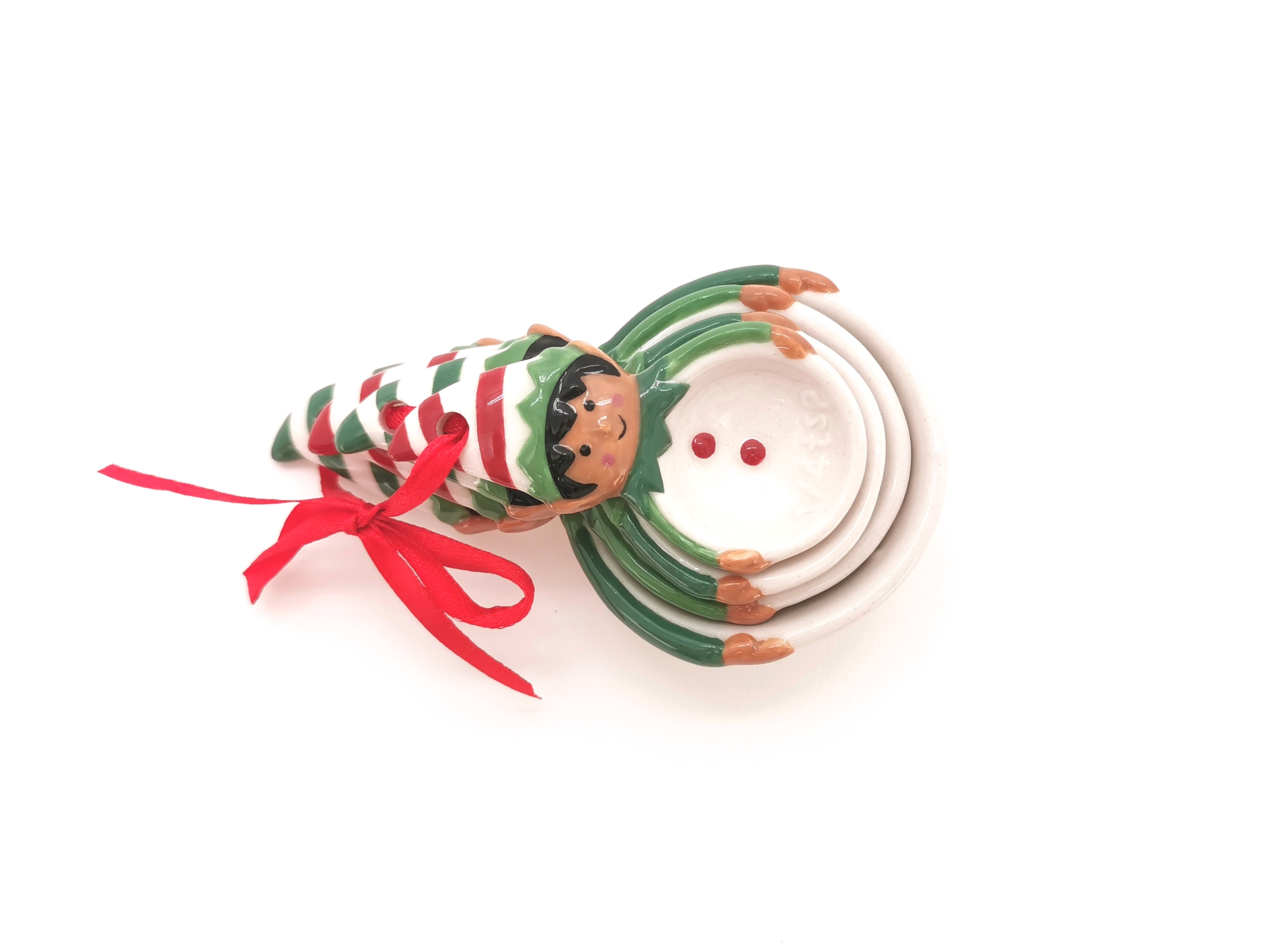Holiday Time Elf Measuring Spoons, Earthenware, African American