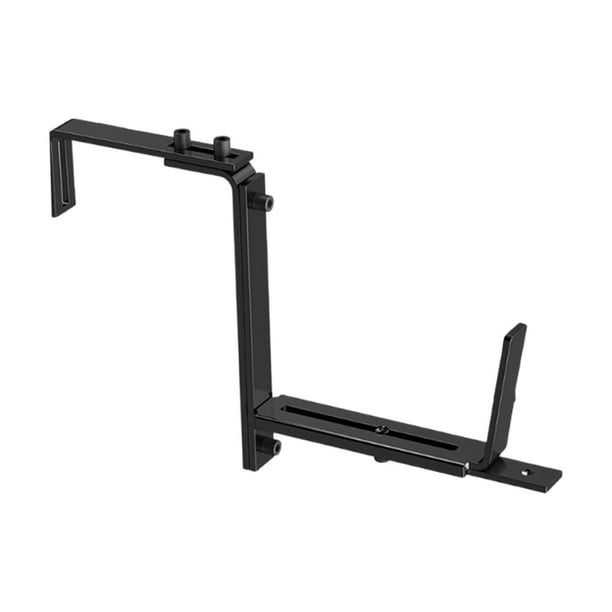 Soporte ajustable para maceta, soporte para plantas, Metal negro, gancho para colgar macetas para jardín y balcón