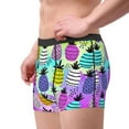 thumbnail image 4 of Balery Graffiti Pineapples Men's Boxer Briefs, Soft and Breathable Cotton Underwear with nylon Waistband-Small, 4 of 9